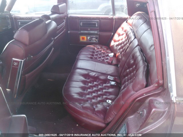 1G6DW51Y0H9701939 - 1987 CADILLAC BROUGHAM BURGUNDY photo 8