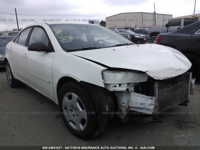 1G2ZG58N074141349 - 2007 PONTIAC G6 SE WHITE photo 1