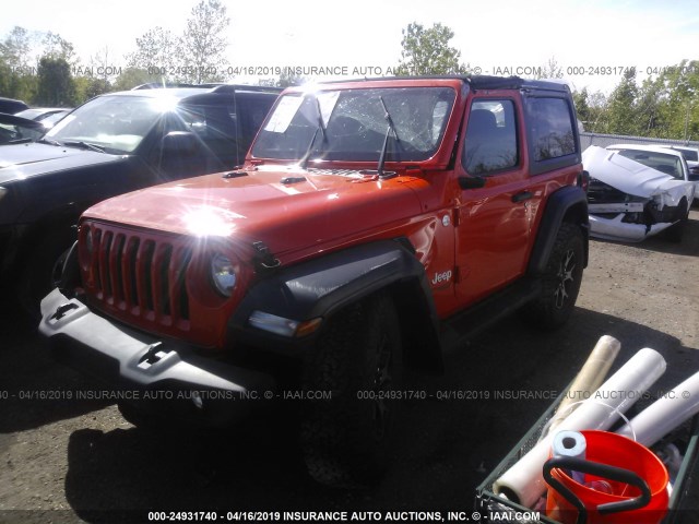 1C4GJXAG9JW276658 - 2018 JEEP WRANGLER SPORT ORANGE photo 2