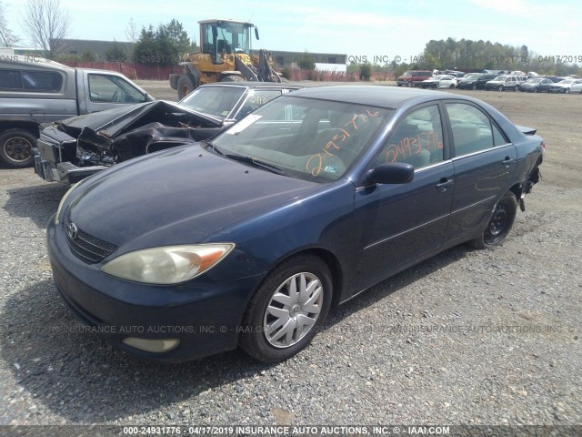 4T1BE30K43U169542 - 2003 TOYOTA CAMRY LE/XLE/SE BLUE photo 2