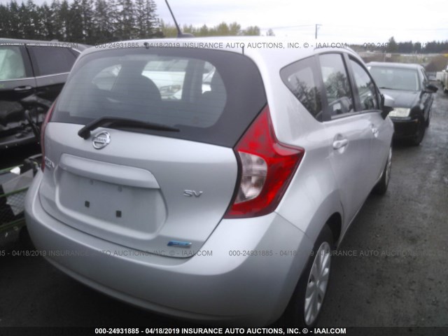 3N1CE2CP1GL396099 - 2016 NISSAN VERSA NOTE S/S PLUS/SV/SL/SR SILVER photo 4