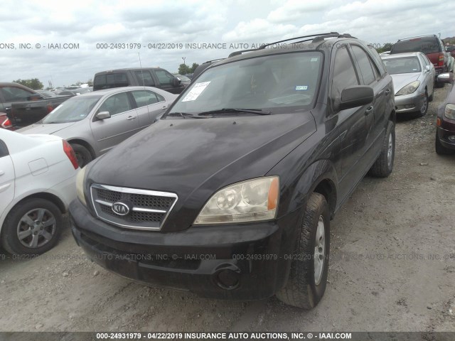 KNDJD733665620550 - 2006 KIA SORENTO EX/LX BLACK photo 2