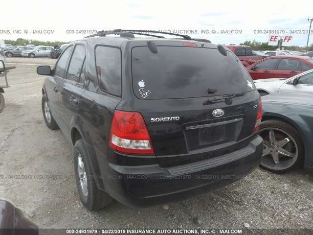 KNDJD733665620550 - 2006 KIA SORENTO EX/LX BLACK photo 3