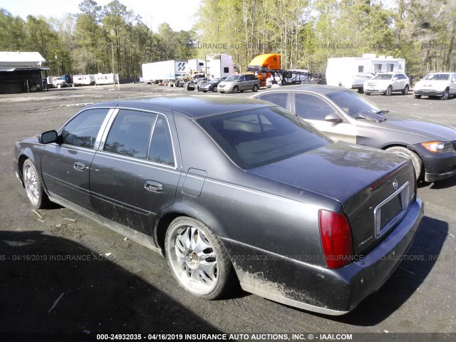 1G6KE57Y52U141132 - 2002 CADILLAC DEVILLE DHS GRAY photo 3