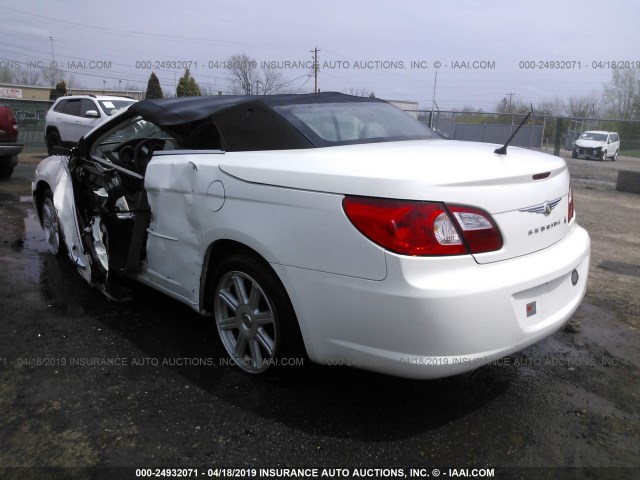 1C3LC65M28N271664 - 2008 CHRYSLER SEBRING LIMITED WHITE photo 3