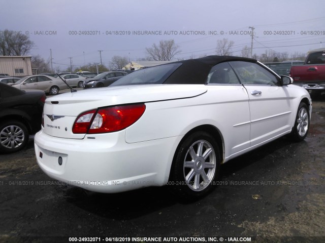 1C3LC65M28N271664 - 2008 CHRYSLER SEBRING LIMITED WHITE photo 4