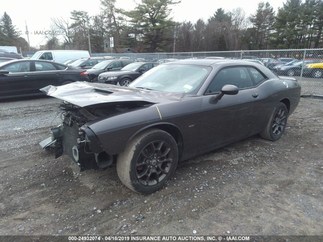 2C3CDZGG1JH112915 - 2018 DODGE CHALLENGER GT GRAY photo 2