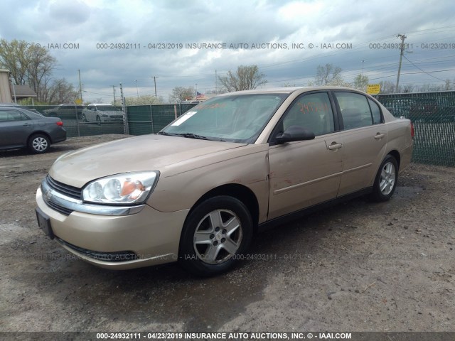 1G1ZT52845F104485 - 2005 CHEVROLET MALIBU LS GOLD photo 2