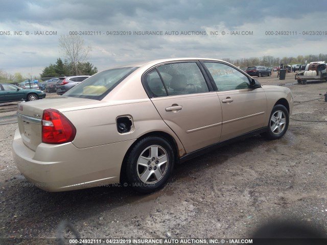1G1ZT52845F104485 - 2005 CHEVROLET MALIBU LS GOLD photo 4