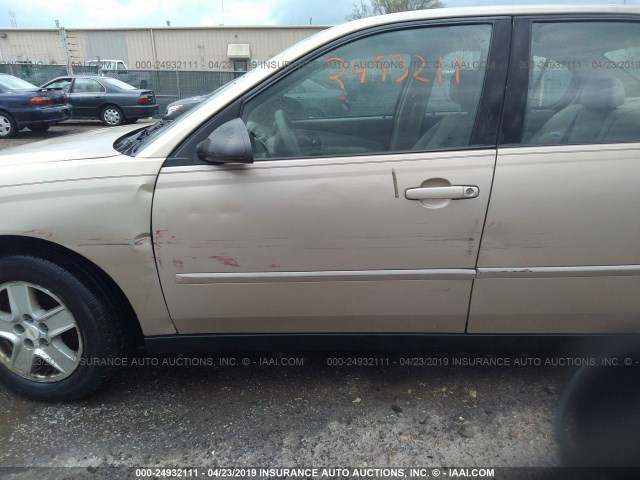 1G1ZT52845F104485 - 2005 CHEVROLET MALIBU LS GOLD photo 6