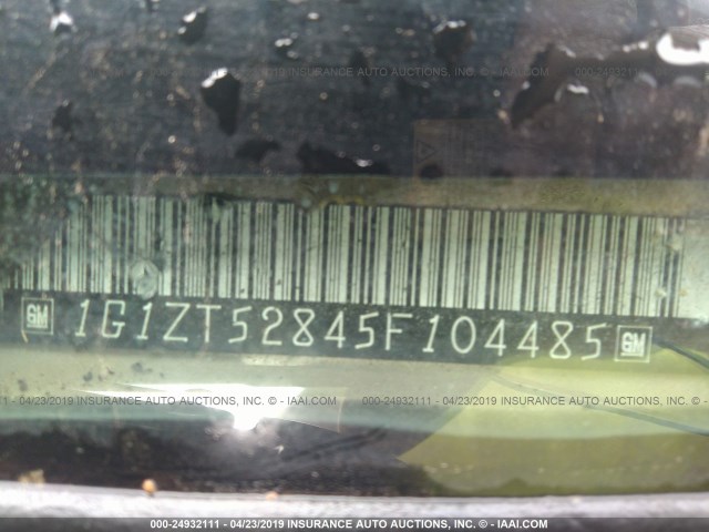 1G1ZT52845F104485 - 2005 CHEVROLET MALIBU LS GOLD photo 9