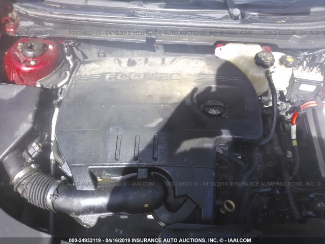 1G1ZC5E0XCF319811 - 2012 CHEVROLET MALIBU 1LT RED photo 10