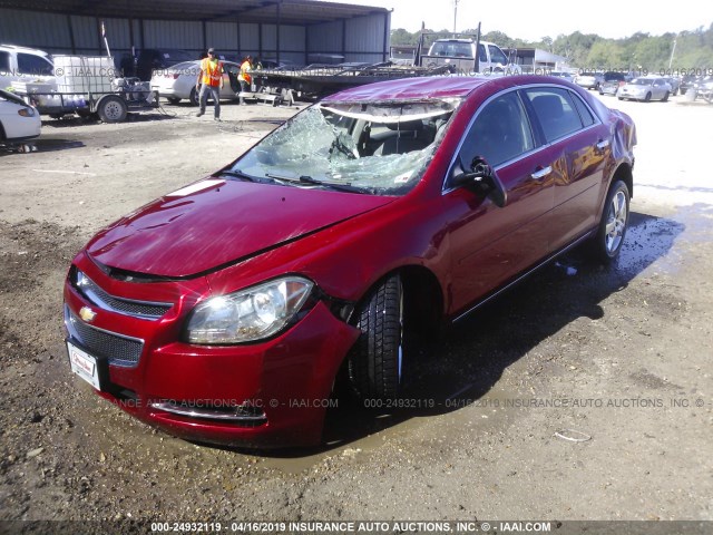 1G1ZC5E0XCF319811 - 2012 CHEVROLET MALIBU 1LT RED photo 2