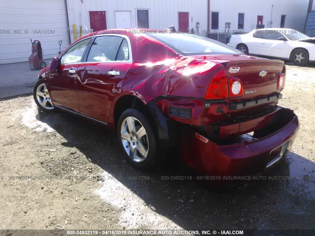 1G1ZC5E0XCF319811 - 2012 CHEVROLET MALIBU 1LT RED photo 3