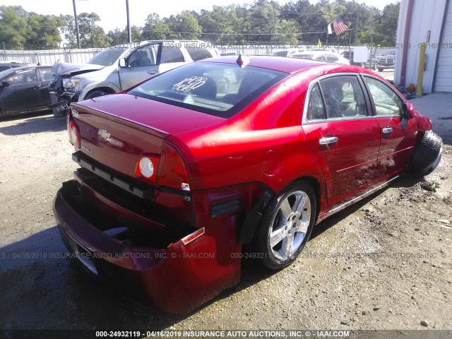 1G1ZC5E0XCF319811 - 2012 CHEVROLET MALIBU 1LT RED photo 4