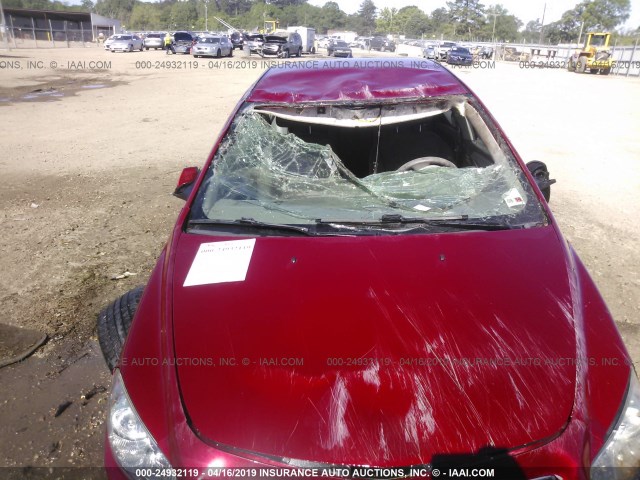 1G1ZC5E0XCF319811 - 2012 CHEVROLET MALIBU 1LT RED photo 6