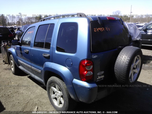 1J4GL58K05W672955 - 2005 JEEP LIBERTY LIMITED BLUE photo 3