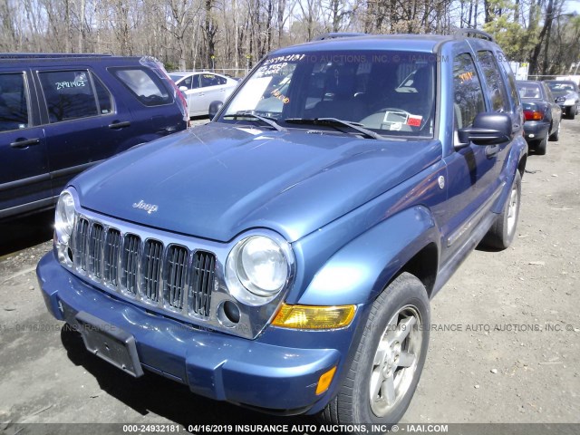 1J4GL58K05W672955 - 2005 JEEP LIBERTY LIMITED BLUE photo 6