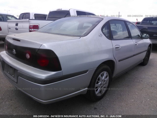 2G1WF52E039286661 - 2003 CHEVROLET IMPALA SILVER photo 4