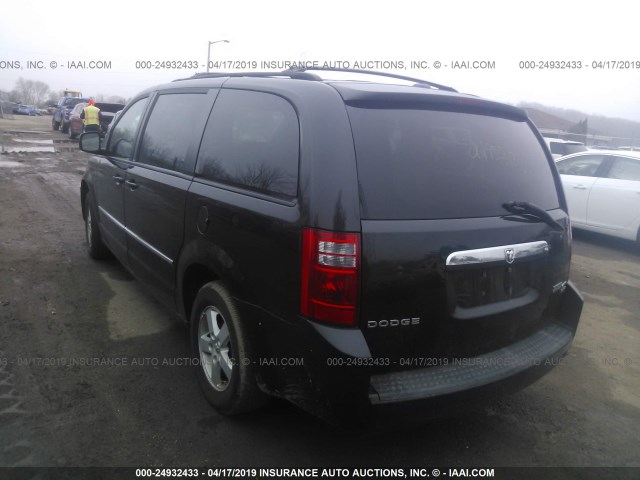 2D4RN5D10AR131125 - 2010 DODGE GRAND CARAVAN SXT BLACK photo 3