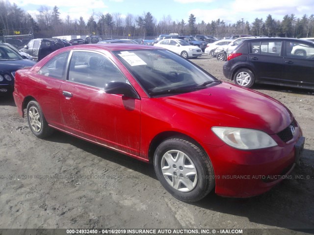 1HGEM21164L021132 - 2004 HONDA CIVIC DX VP RED photo 1