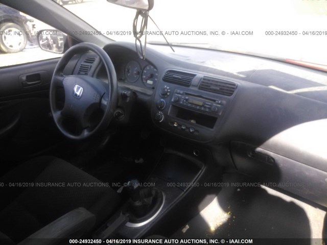 1HGEM21164L021132 - 2004 HONDA CIVIC DX VP RED photo 5