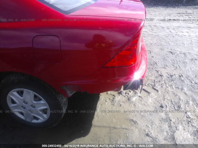 1HGEM21164L021132 - 2004 HONDA CIVIC DX VP RED photo 6
