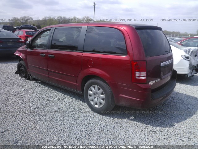 2A8HR44H98R748370 - 2008 CHRYSLER TOWN & COUNTRY  RED photo 3