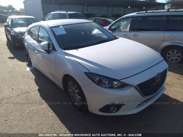 JM1BM1L73E1105550 - 2014 MAZDA 3 TOURING WHITE photo 1