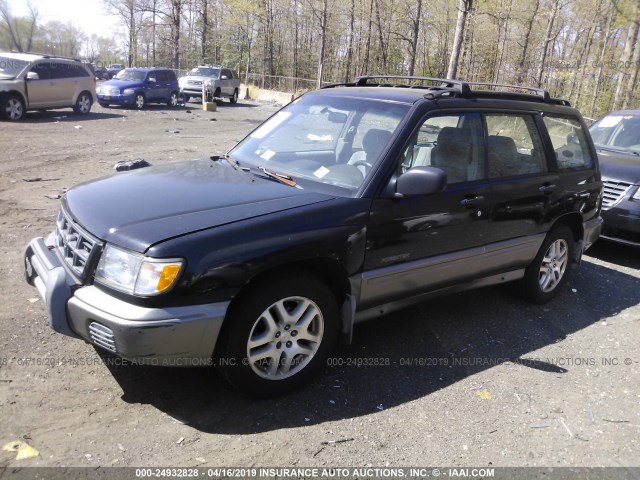 JF1SF655XYH703686 - 2000 SUBARU FORESTER S BLACK photo 2