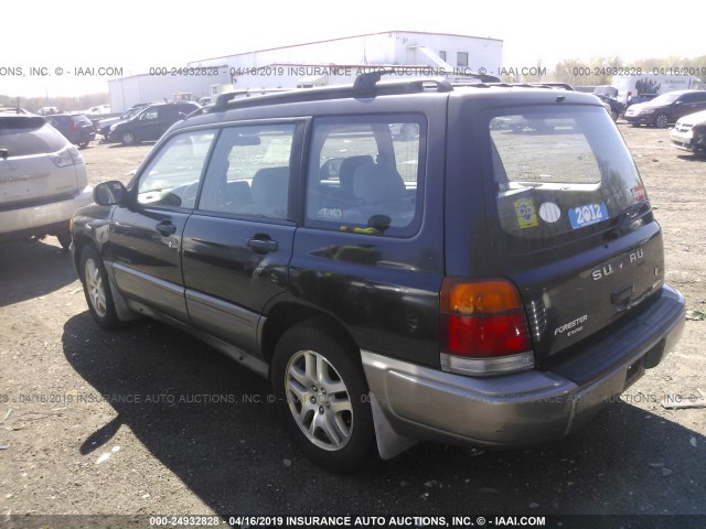 JF1SF655XYH703686 - 2000 SUBARU FORESTER S BLACK photo 3