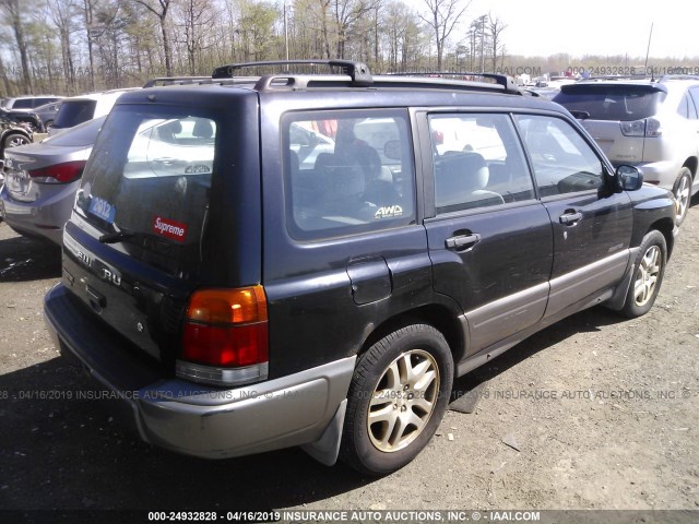 JF1SF655XYH703686 - 2000 SUBARU FORESTER S BLACK photo 4