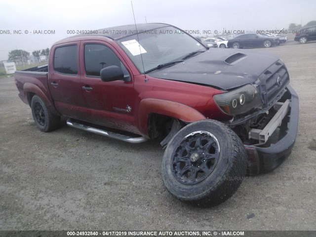 5TEJU62N15Z091775 - 2005 TOYOTA TACOMA DOUBLE CAB PRERUNNER MAROON photo 1
