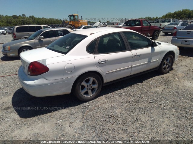 1FAFP55U7YA108741 - 2000 FORD TAURUS SES WHITE photo 4