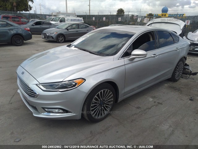 3FA6P0D91JR193989 - 2018 FORD FUSION TITANIUM/PLATINUM SILVER photo 2