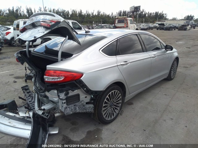 3FA6P0D91JR193989 - 2018 FORD FUSION TITANIUM/PLATINUM SILVER photo 4