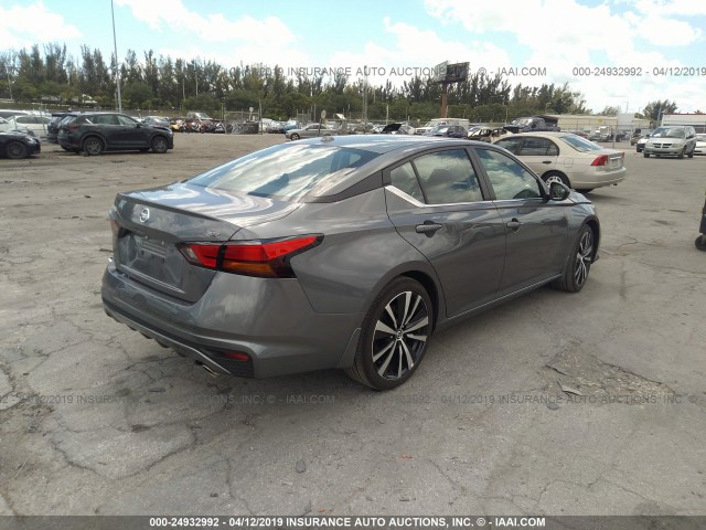 1N4BL4CV0KC197306 - 2019 NISSAN ALTIMA SR GRAY photo 4