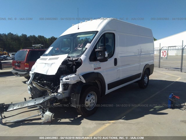 3C6TRVBG5KE518732 - 2019 RAM PROMASTER 1500 1500 HIGH WHITE photo 2