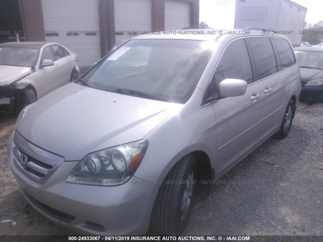 5FNRL38736B003440 - 2006 HONDA ODYSSEY EXL SILVER photo 2