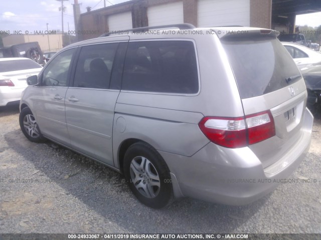 5FNRL38736B003440 - 2006 HONDA ODYSSEY EXL SILVER photo 3