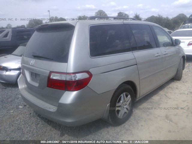 5FNRL38736B003440 - 2006 HONDA ODYSSEY EXL SILVER photo 4