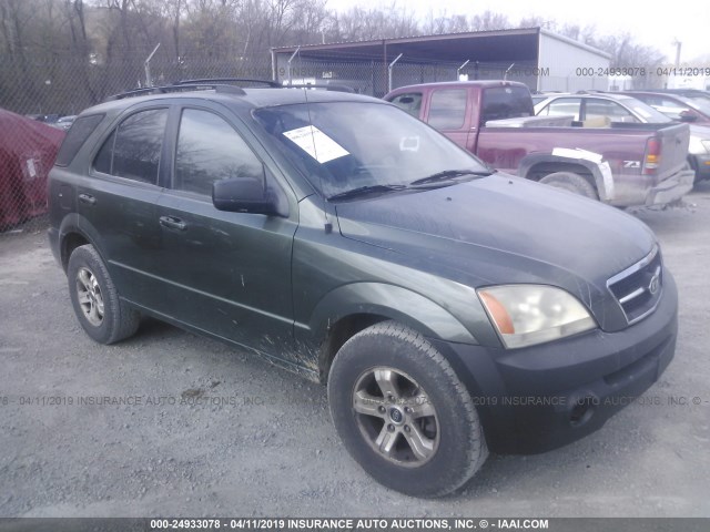 KNDJC733355351005 - 2005 KIA SORENTO EX/LX GREEN photo 1