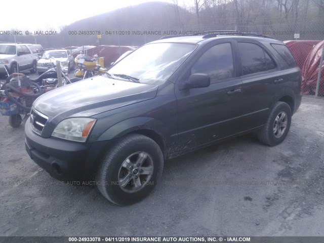 KNDJC733355351005 - 2005 KIA SORENTO EX/LX GREEN photo 2