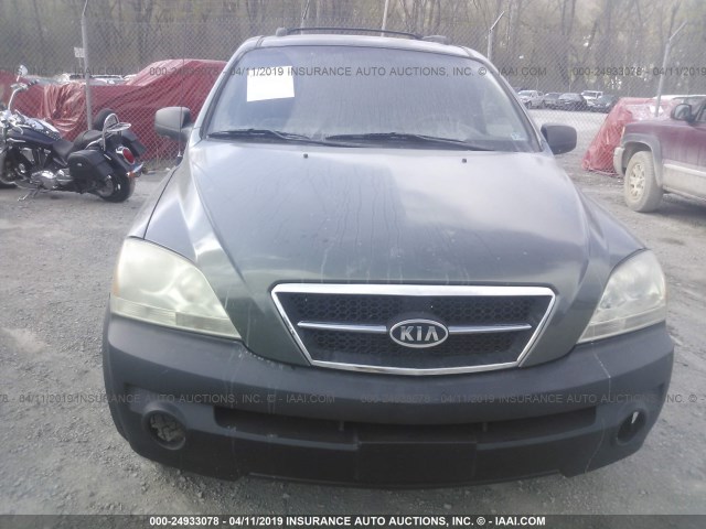 KNDJC733355351005 - 2005 KIA SORENTO EX/LX GREEN photo 6