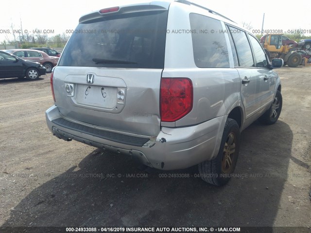 5FNYF18645B054233 - 2005 HONDA PILOT EXL SILVER photo 6