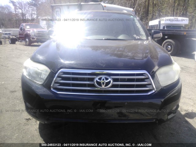 JTEES42A582059277 - 2008 TOYOTA HIGHLANDER LIMITED BLACK photo 6