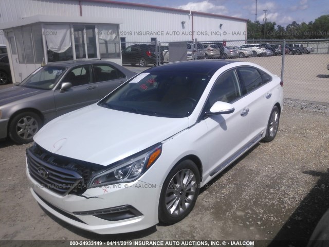 5NPE34AF2FH036713 - 2015 HYUNDAI SONATA SPORT/LIMITED WHITE photo 2