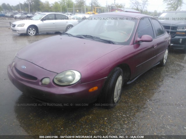 1FALP52U1TA166313 - 1996 FORD TAURUS GL BURGUNDY photo 2