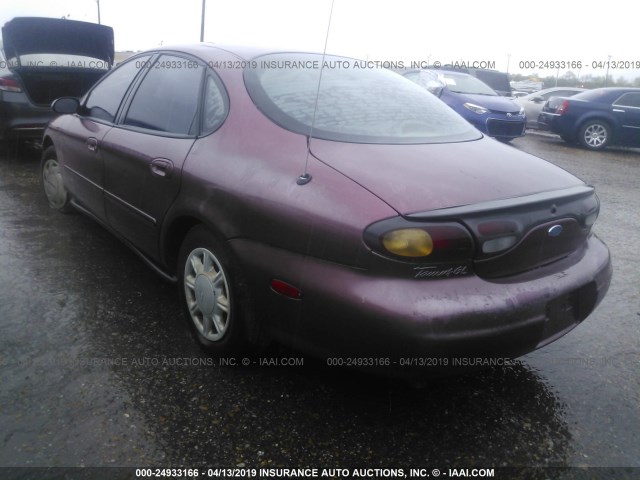 1FALP52U1TA166313 - 1996 FORD TAURUS GL BURGUNDY photo 3