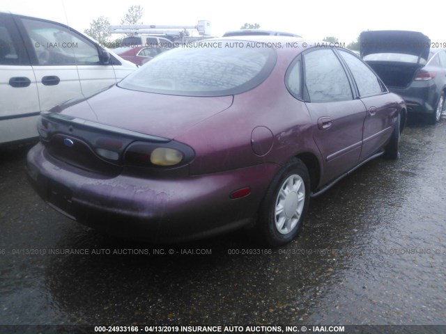 1FALP52U1TA166313 - 1996 FORD TAURUS GL BURGUNDY photo 4